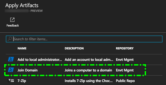 AzureDevTestLabs Join Domain Scenario