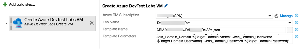 VSTS AzureDevTestLab trigger new VM deloyment