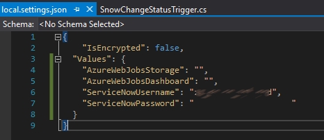 Azure Function App Setting