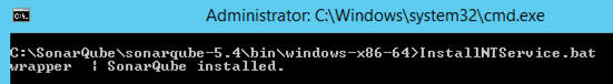 SonarQube Install as Windows Service