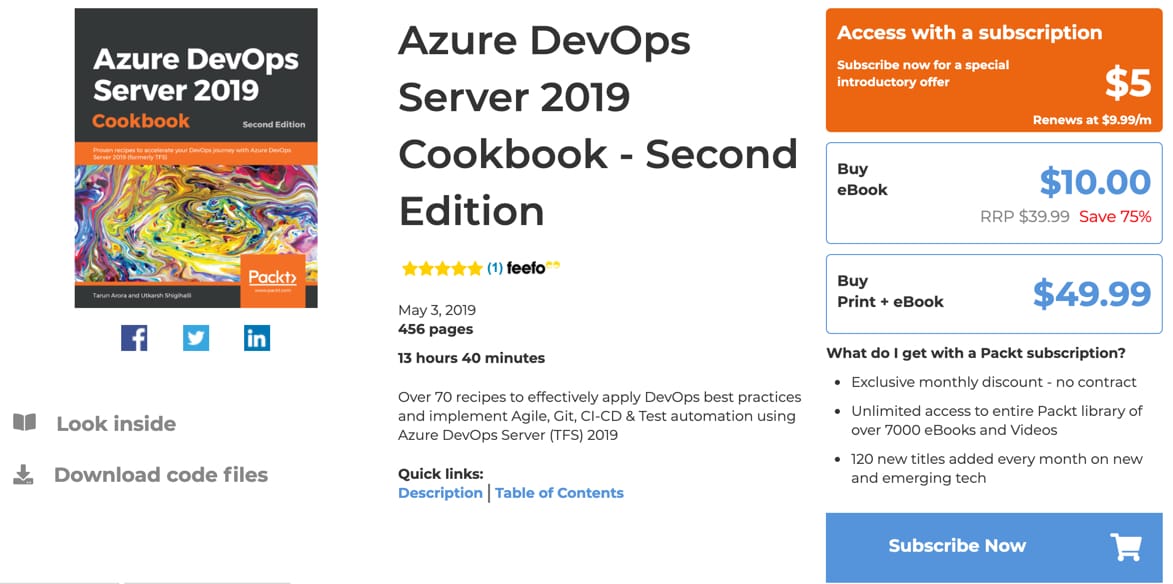 AzureDevOps Server 2019 Cookbook Promotion