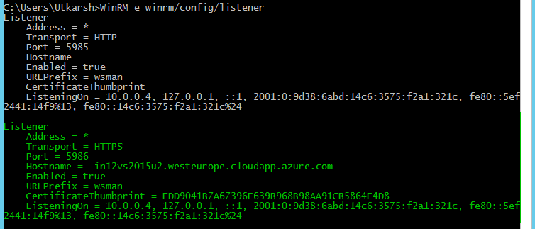 WinRM HTTPS Listener