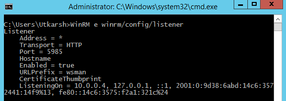 WinRM Listener