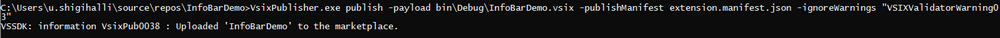 Vsix Publisher Ignore Warning