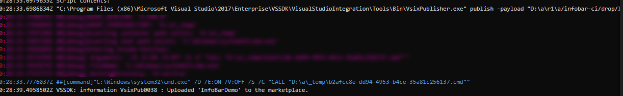 Vsix Publisher Ui Logs