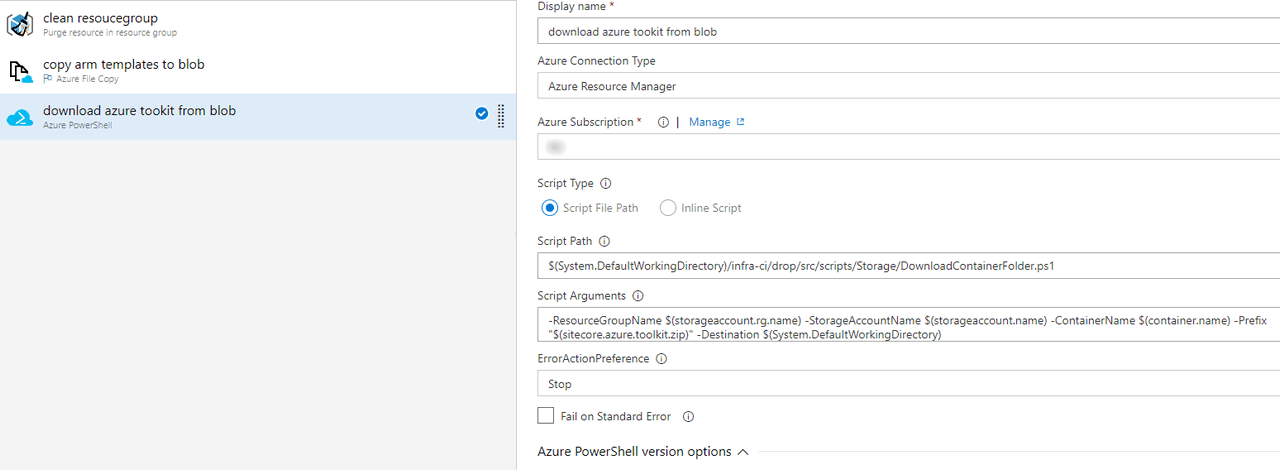 Download Azure Toolkit from Blob