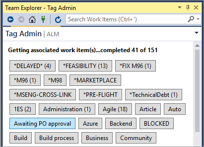 Tag Admin for Visual Studio 2017